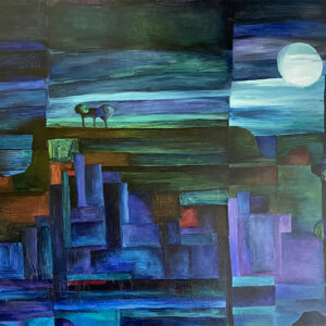 Table mountain in moonlight